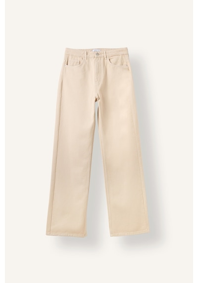 Defacto Straight Fit Normal Bel Düz Paça 5 Cepli Gabardin Pantolon H0092ax26aubg738 Bej-bg738