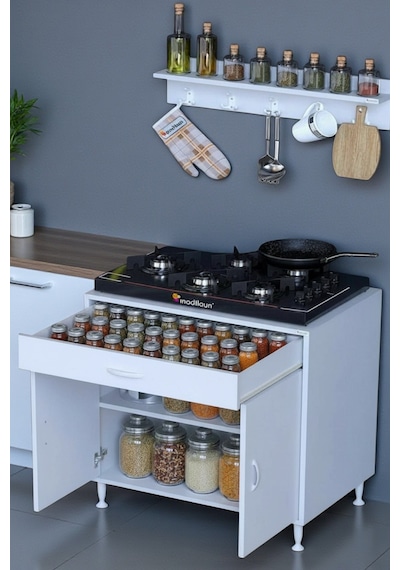 Eliusta Yankı 56 Cm Derinlik 70 Cm Genişlikte Dolap Baharat Raflı Set Üstü Ocak Uyumlu 70x88x56 Cm Dolap Beyaz Eliusta Yankı 56 Cm Derinlik 70 Cm Genişlikte Dolap Baharat Raflı Set Üstü Ocak Uyumlu 70x88x56 Cm Dolap Beyaz