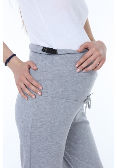 Luvmabelly Myra8501 Beli Ayarlanabilir Hamile Günlük Ev Pantolonu -gri-gri