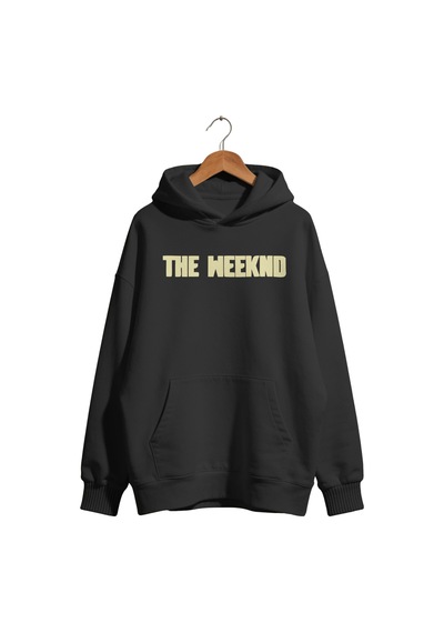 Sevbano The Weeknd Rapper Şarkıcı Baskılı Unisex Oversize Premium Hoodie Siyah