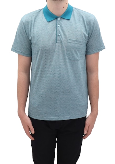 Santa Dmctekstil Erkek Jakarlı Desenli Klasik Kesim Rahat Kalıp Tek Cepli Polo Yaka T-shirt Turkuaz Santa Dmctekstil Erkek Jakarlı Desenli Klasik Kesim Rahat Kalıp Tek Cepli Polo Yaka T-shirt Turkuaz