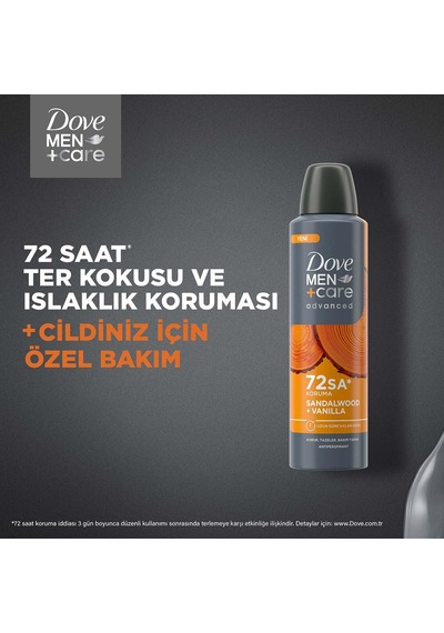 Lexroo Men Care Advanced Erkek Deodorant 72 Saat Koruma Sandalwood Vanilla 150 Ml