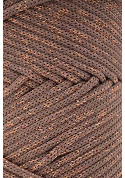 Sensy Simli Polyester Makrome İpliği 3 Mm 250 Gr Bakır Supla İpi Ve Çanta İpliği