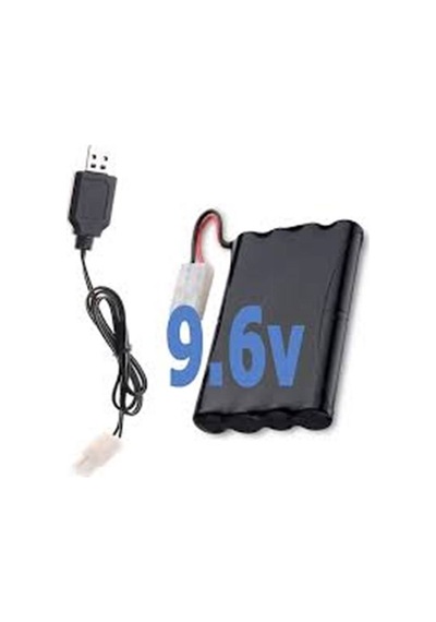 Bataryapil 9.6v 1100mah Tamiya Soketli Pil Ve Usb Şarj Cihazı.