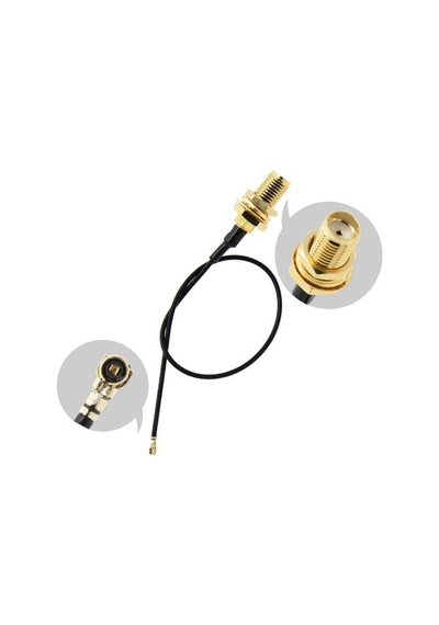 6dBi 2.4GHz & 5.8GHz Dual Band Wi-Fi Anten + 35cm Ipex UFL Kablo