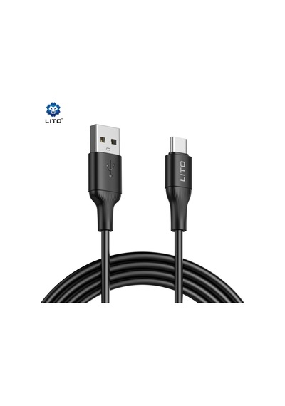 Lito Usb-type C Hızlı Şarj Ve Data Kablosu Pvc Material-ld06 Black