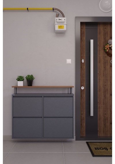 Ceha Tablalı 4'lü Metal Ayakkabılık Antrasit - K.AYK-2.4/AC/P 7024 Antrasit Ceha Tablalı 4'lü Metal Ayakkabılık Antrasit - K.AYK-2.4/AC/P 7024 Antrasit