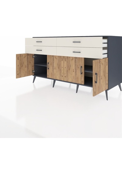 Kronos Konsol 2 Raflı 4 Çekmeceli 8 Kapaklı 176x59x99 Antrasit-ça Antrasit-çam/aytaşı Kronos Konsol 2 Raflı 4 Çekmeceli 8 Kapaklı 176x59x99 Antrasit-ça Antrasit-çam/aytaşı