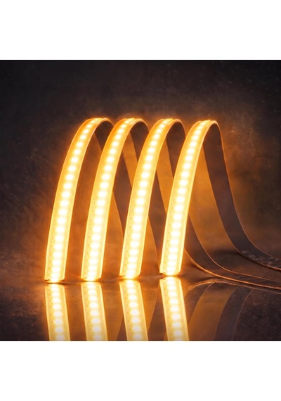 Cata Ct-4541a Cob Şerit Led 12v Metrede 216 Çipli Kesintisiz Noktasız İç Mekan Aydınlatma - 5 Metre Amber