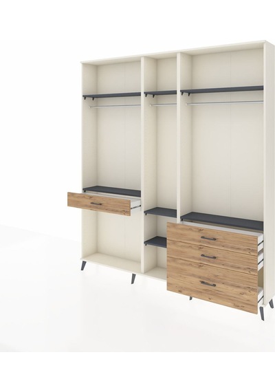 Arges Dolap 7 Raflı 4 Çekmeceli 3 Askılı 220x30x243 Aytaşı-antrasit/çam Antrasıt/atlas Çam Arges Dolap 7 Raflı 4 Çekmeceli 3 Askılı 220x30x243 Aytaşı-antrasit/çam Antrasıt/atlas Çam