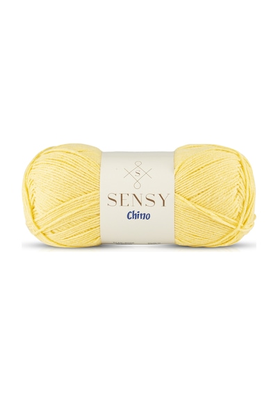 Sensy Chino El Örgü İpi Amigurumi İp Kazak Bluz Hırka Yelek İp Tunik İpi Sarı 100 Gr - 330 M