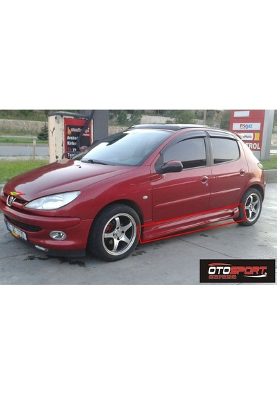 Peugeot 206 Delikli Marşpiyel Sağ Sol Takım Fiberglass Boyasız