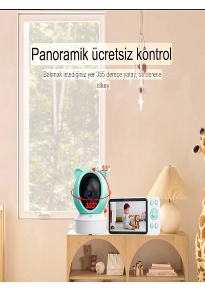 Wi-fi Tuya App + Monitörlü 5'inç 1080p Gece Görüşlü İntercom Ip B