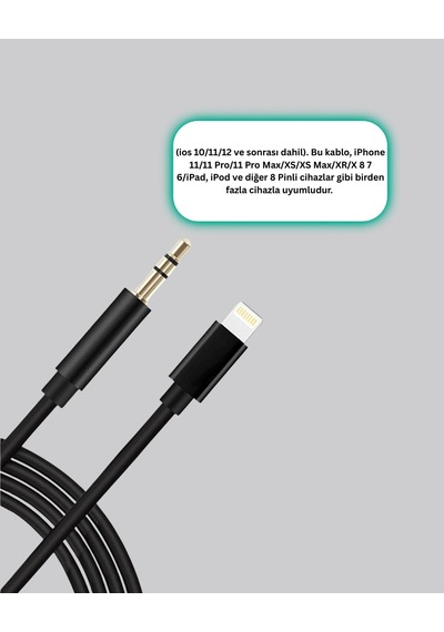 Hubrendy Tekno Apple iPhone Uyumlu Aux
