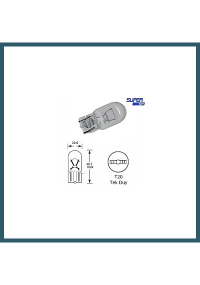 Bezos Super Light T20 Dipsiz Turuncu Park Ampulü Çift Duy Wy21 12v 21w 1 Adet Ob