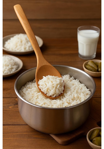 Ahşap Yemek Hazırlık Kaşığı 27 Cm Kahverengi