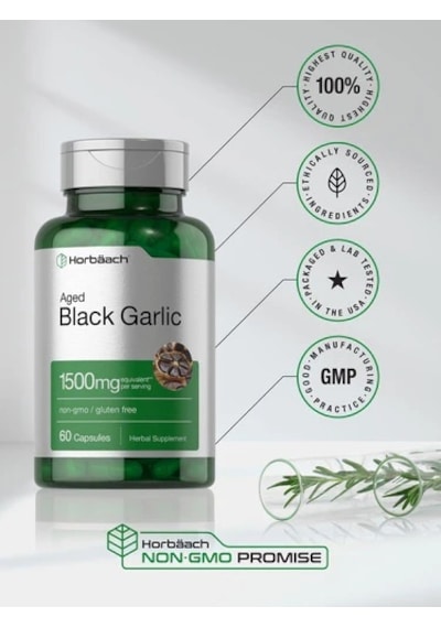 Aged Black Garlic 1500 Mg 60 Capsules