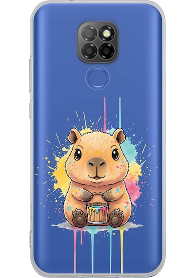 General Mobile Gm 20 İle Uyumlu Splash Kapibara Tasarımlı Şeffaf Silikon Kılıf 051d