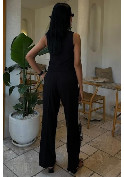 Moderie Butik Cyrus Yelek Pantolon Takım 10103 Si Yah