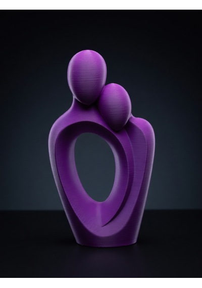 Modern Soyut Figür Dekoratif Obje 3d Baskı Minimal Biblo Şık Ev Dekoru, Hediyelik Anne Baba