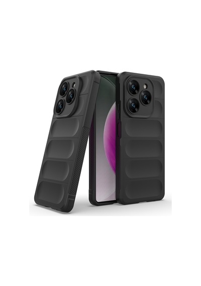 Mobilteam Tecno Spark 20 Pro 4g Kılıf Esnek Tpu Oyuklu Arka Yüzey Tasarımlı Etnik Sili Siyah
