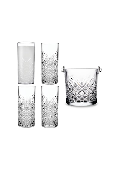 Paşabahçe Timeless Rakı Bardağı Buz Kovası Seti-420326x4-530068x1