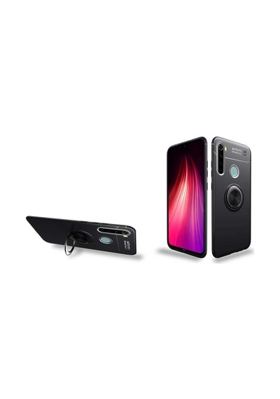 Xiaomi Redmi Note 8 Kılıf Zore Ravel Silikon Kapak Siyah-Rose Gold