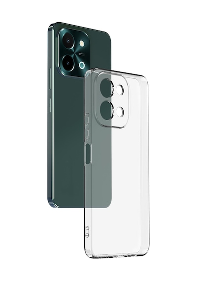 Vivo Y28 Kılıf Mkst Süper Silikon Kapak - Şeffaf Şeffaf