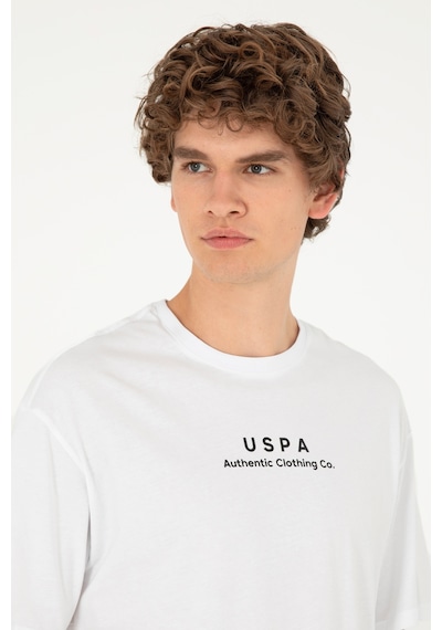 U.S. Polo Assn. Erkek Comfort Fit Bisiklet Yaka Beyaz Tişört 50294322-VR013