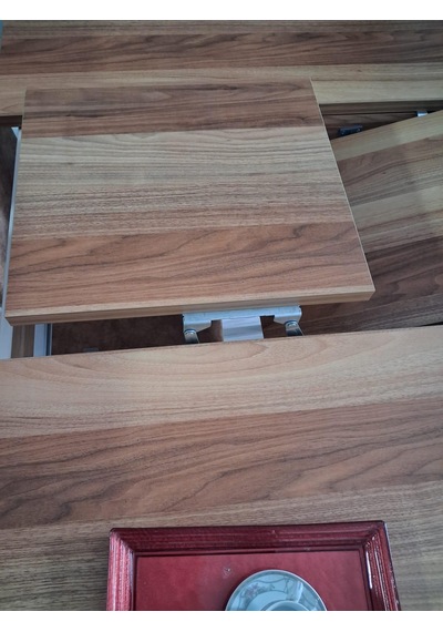 Masa Sandalye Mizan 90656 Ceviz Tabla Kırık Beyaz Ayak 6 Adet Sandalye Ahşap  -  Beyaz