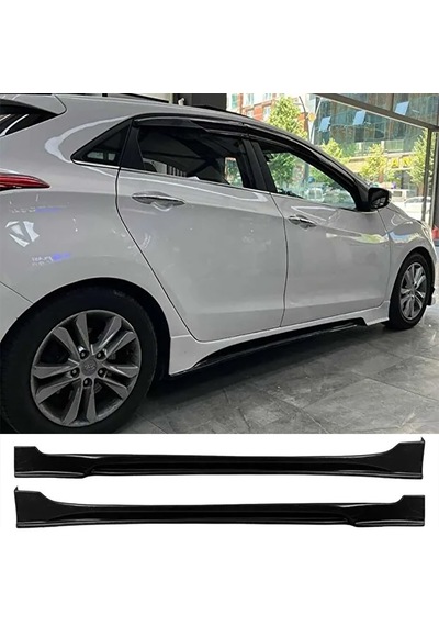 Hyundai İ30 Custom Yan Marşpiyel Seti Plastik 2 Adet Mat Siyah 2012 2013 2014 2015 2016 2017 Karlık+ek+bodykit