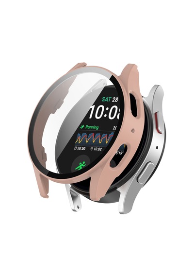 Samsung Uyumlu Watch 7 44mm Ekran Korumalı Rubber Kılıf-al3173 Toz Pembe