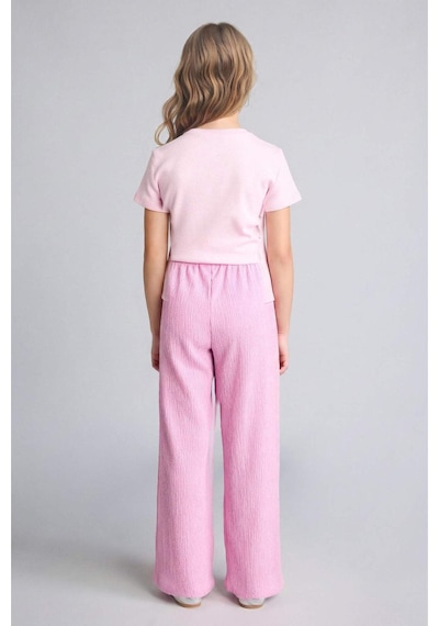 Defacto Culotte Kırışık Dokulu Pembe Pantolon Kız Çocuk H8770a826smpn444 Pembe-pn444