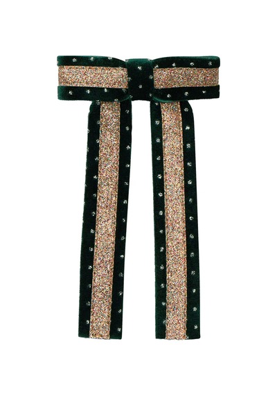 Mimi & Lula Circus Glitter Bow Toka - Green Karışık