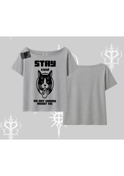 Tarzsokak Cuteness Overload Kedi Baskılı Kayık Yaka Tshirt Beyaz