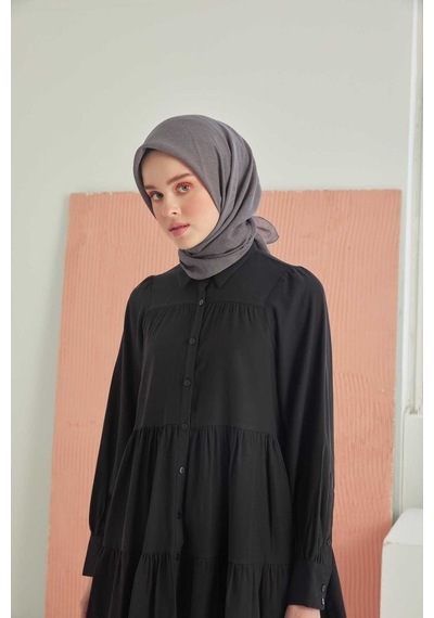 Miray Düz Pamuk Eşarp - Füme Füme
