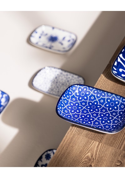 Reve Bleu Mais Tabak Seti - 12 Cm - Mavi/beyaz 8684427358467 Çok Renkli
