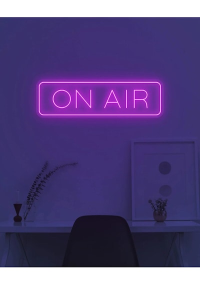 On Aır Yazılı Neon Tabela Pembe