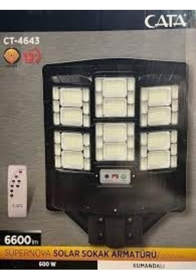 Tr Cata Ct 4643 Solar Sokak Armatürü 600w 6400k Beyaz Işık