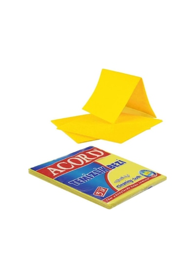 Acord Sarı Temizlik Cam Bezi - 35 x 38 CM - 3'lü Paket