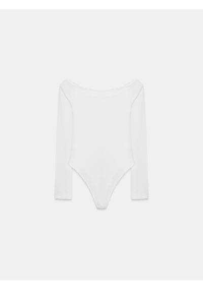 Dilvin 32661 Düğme Detaylı Bodysuit-beyaz Beyaz