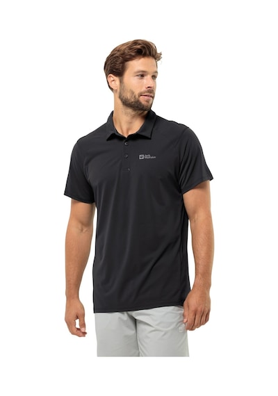 Jack Wolfskin Jack Wolfskın Prelıght Traıl Polo M Black Erk Polo T-shırt 181012 001 Jack Wolfskin Jack Wolfskın Prelıght Traıl Polo M Black Erk Polo T-shırt 181012 001