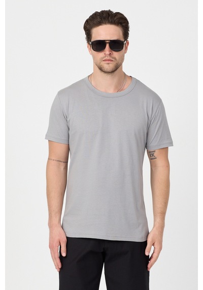 Tonny Black Normal Kalıp Rahat Basic T-shirt Erkek Gri Tbtshrt010