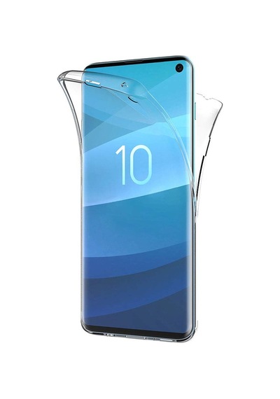 Teknomoda Samsung Uyumlu Galaxy S10 360 Derece Kilif Seffaf Silikon Ön Arka 397704629