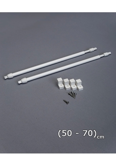50 - 70 Cm Briz Çubuğu Ayarlanabilir 2 Adet Alüminyum Perde Borus