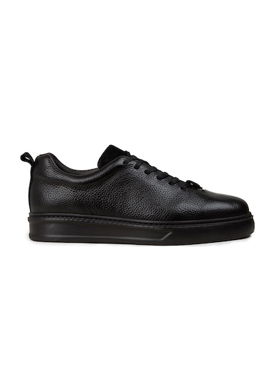 Deery Erkek Siyah Hakiki Deri Sneaker Ayakkabı - 02010msyhp01 Siyah