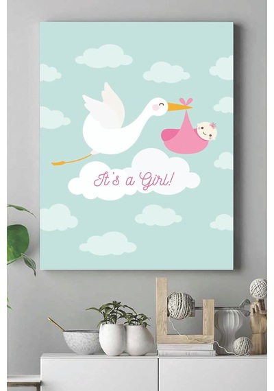 Pster15278 Kız Bebek Çocuk Odası Kanvas Tablo 40 X 60