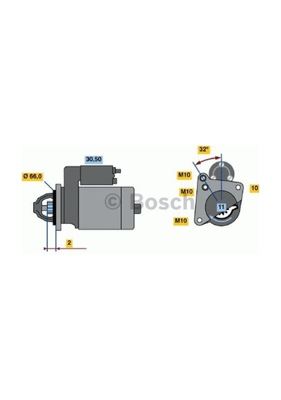BOSCH 1108180 MARŞ MOTORU R19 CLIO II KANGOO 1.9D 9 DIŞ 12V