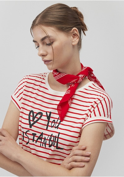 Mavi - Baskılı Kırmızı Bandana 1911810-82580 Kırmızı