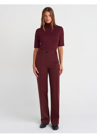 Dilvin 4888 Uzun Pantolon Bordo